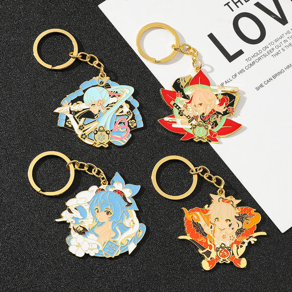 How about these genshin impact characters metal keychain?