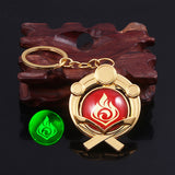 Genshin Impact Double-sided Glass Luminous Keychain