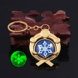 Genshin Impact Double-sided Glass Luminous Keychain