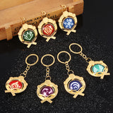 Genshin Impact Double-sided Glass Luminous Keychain