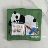 Cute panda wears handmade dopamine cartoon nail stickers