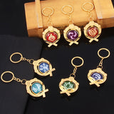 Genshin Impact Double-sided Glass Luminous Keychain