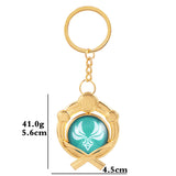 Genshin Impact Double-sided Glass Luminous Keychain