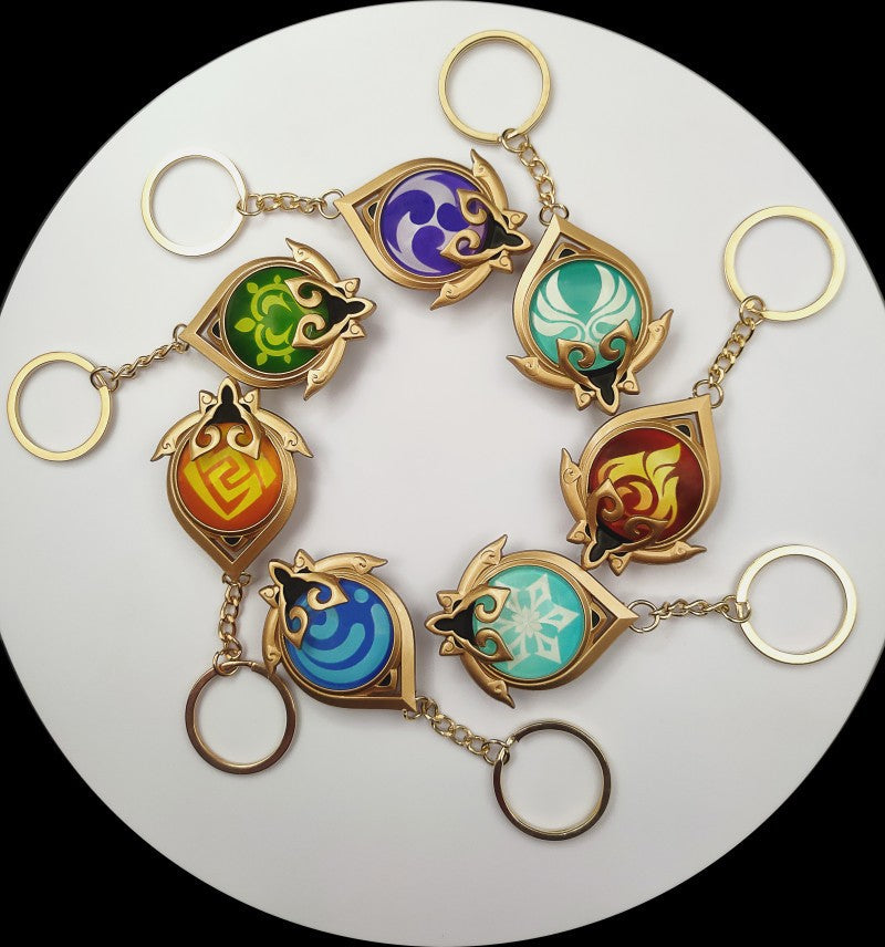 Element Eye of God Genshin Impact Vision Keychain Sumeru Pyro Hydro De ...