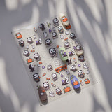 Whimsical Halloween Nail Art: Panda, Pumpkin, and Playful Charm