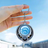 Genshin Impact Song of the Welkin Moon Nod-Krai Moon Wheel Vision Collection Cosplay Keychain Pyro Hydro Dendro Electro Anemo Cryo Geo