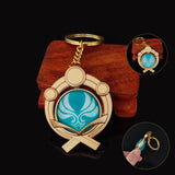 Inazuma Element Eye of God Genshin Impact Vision Collection Cosplay Keychain Pyro Hydro Dendro Electro Anemo Cryo Geo Visions