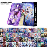 60PCS Genshin Impact Flashcards - Laser & LOMO Cards: Raiden Shogun, Ayaka Kamisato 60-Pack