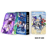 60PCS Genshin Impact Flashcards - Laser & LOMO Cards: Raiden Shogun, Ayaka Kamisato 60-Pack