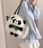 Cute Panda Canvas Shoulder Bag - Adorable Panda Bag for You