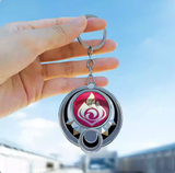 Genshin Impact Song of the Welkin Moon Nod-Krai Moon Wheel Vision Collection Cosplay Keychain Pyro Hydro Dendro Electro Anemo Cryo Geo