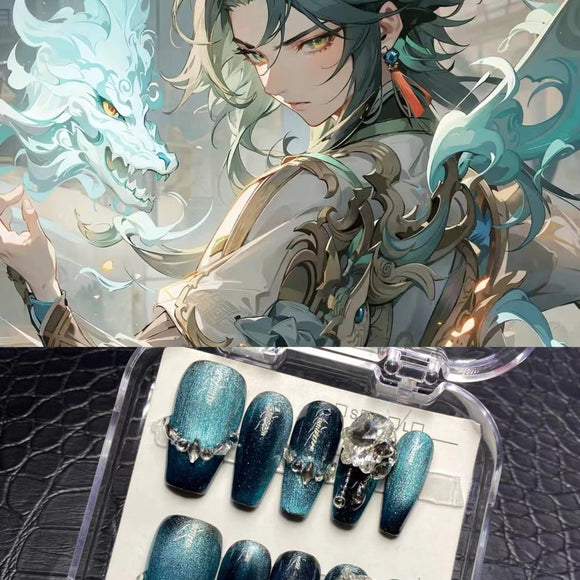 Xiao Nail Set: Cool Xiao Nail Fake Nails for Cosplay Enthusiasts