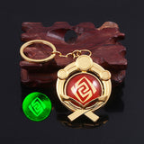 Genshin Impact Double-sided Glass Luminous Keychain