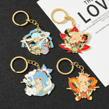 Genshin Impact Metal Keychain Ayaka Ganyu Kazuha Yoimiya