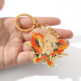 Genshin Impact Metal Keychain Ayaka Ganyu Kazuha Yoimiya