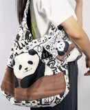 Panda Patterned Crossbody Panda Bag - Carry Cute Everywhere!